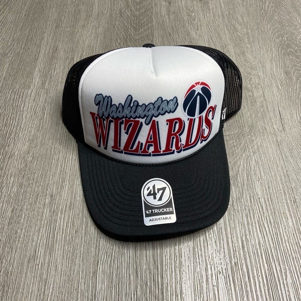 Washington Wizards Trucker Hat Mens Size Adjustable Black NWT